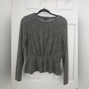 Black and White Polka Dot Women's Top